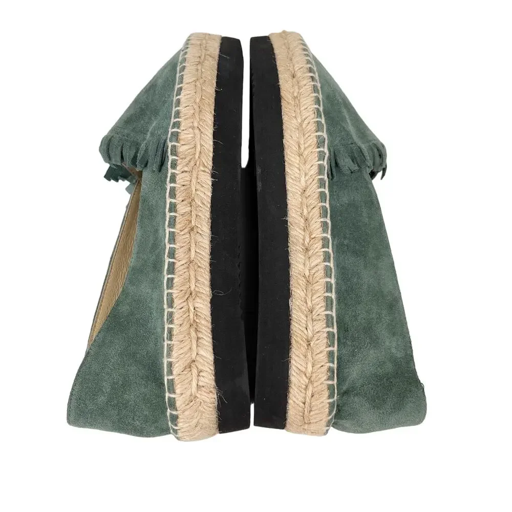 Palomitas by Paloma Barcelo Daniela Espadrilles Green Suede 36 6 Spain